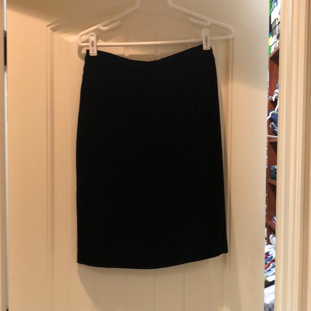 Talbots Petite Black Velvet Skirt